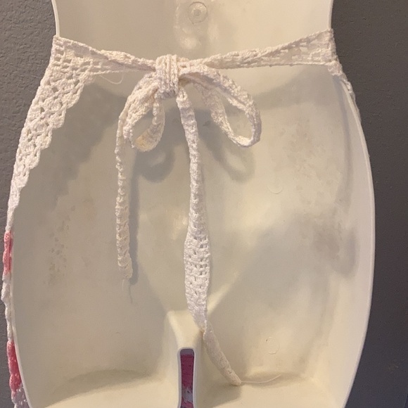 Vintage crocheted apron handmade - Picture 9 of 9